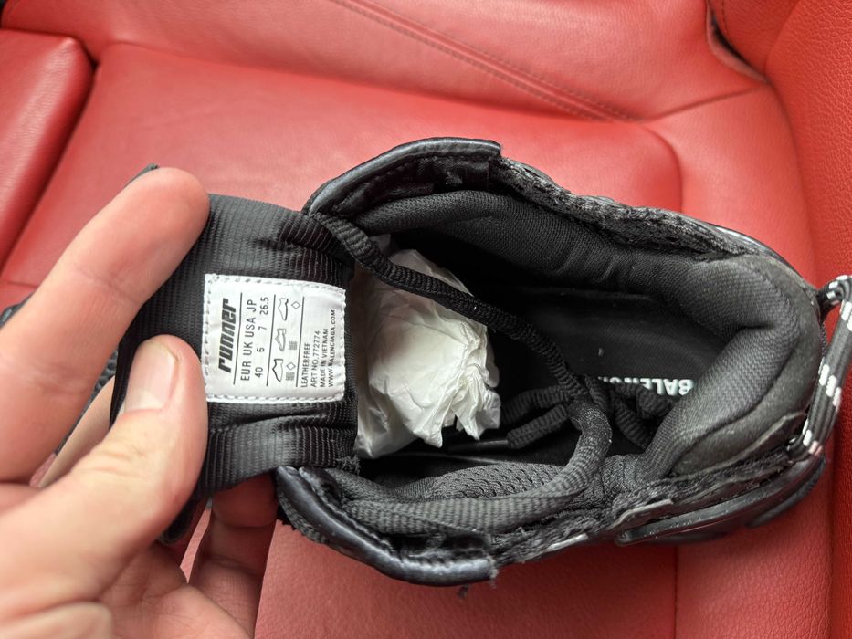 (ОПЛАТА ПІСЛЯ ОГЛЯДУ)Balenciaga Runner Black Баленсіага Ранер Чорні