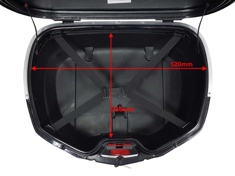 NOWY! Kufer centralny SAFABET na motocykl  48L światło stop LED