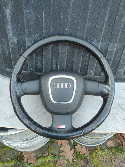 Audi A4 B7 A3 8P kierownica airbag trójramienna poduszka deska