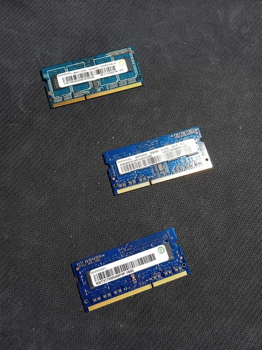 3 планки ramaxel 4Gb, 1600, soddim