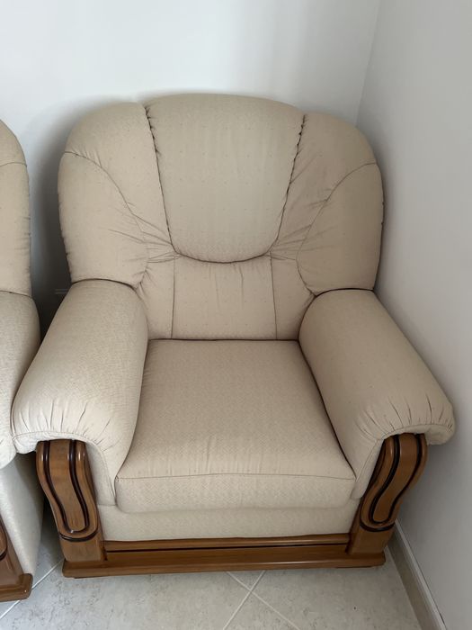 Sofa  cama 3 lugares cor creme