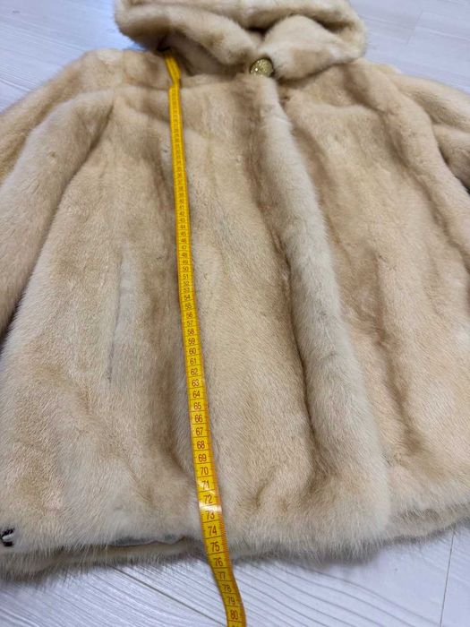 Шуба норкова коротка автоледі світла бежева, Pelliccia Furs, р. ХS-S
