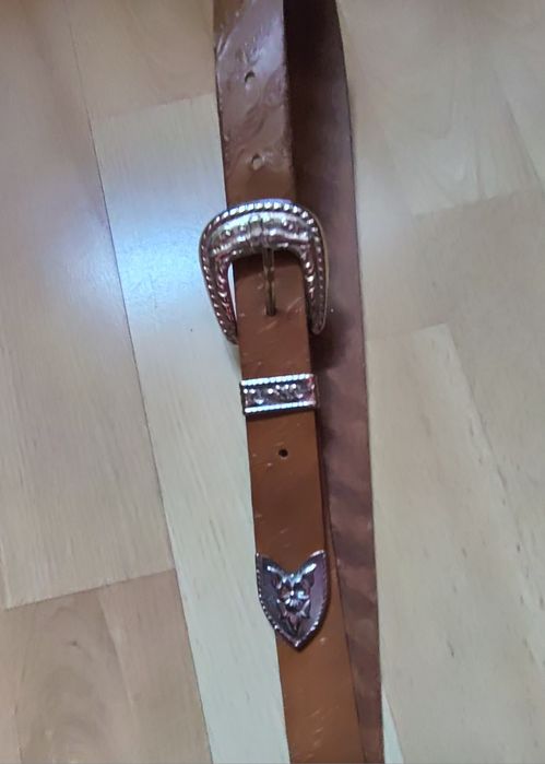 Pasek dł. 90cm  brązowy