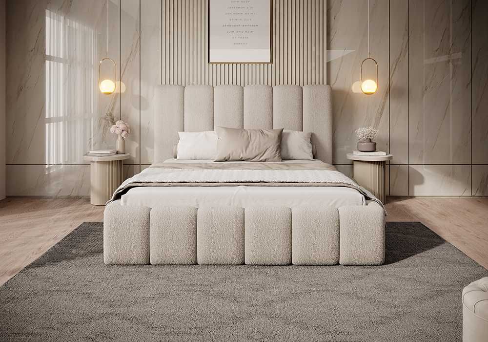 Łóżka tapicerowane JUSTI DARMOWA DOSTAWA z pojemnikiem na pościel