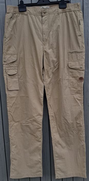 Gaupa spodnie trekkingowe cargo męskie M nylon bawełna brąz piaskowy