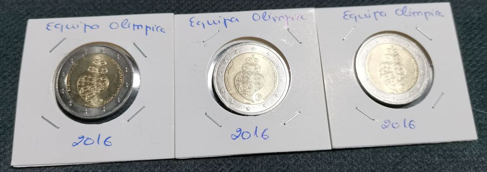 Moeda UNC comemorativa  da equipa olímpica do Brasil  - 2016