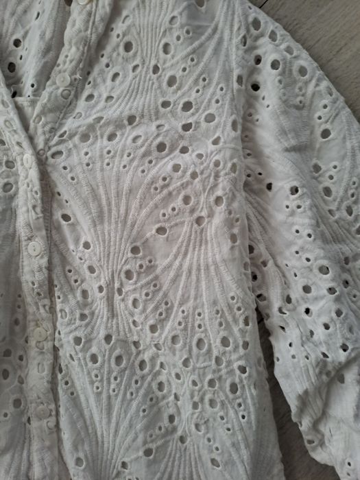 Biała azurowa sukienka 34