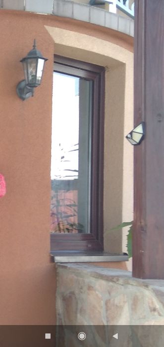 Okna PCV  z demontażu mahoń.