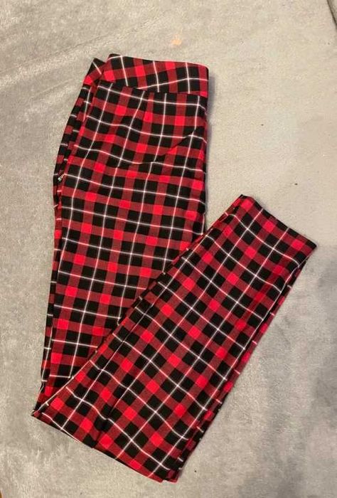 Nowe spodnie w kratkę czerwoną mohito punk goth alternative XS/XXS