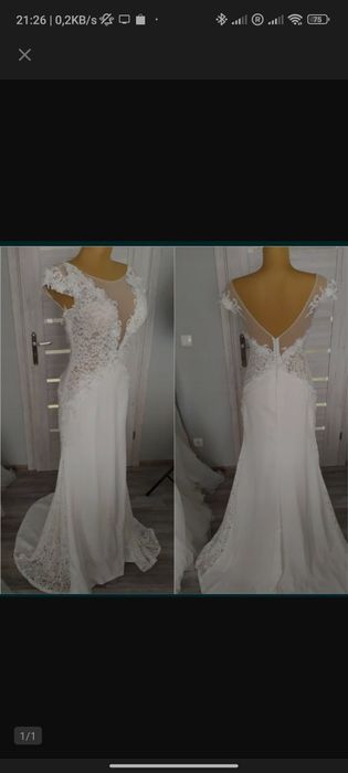 Suknia ślubna z trenem