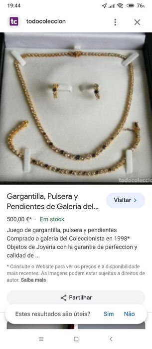 Gargantilha,pulseira e brincos com zicornias e safiras azuis