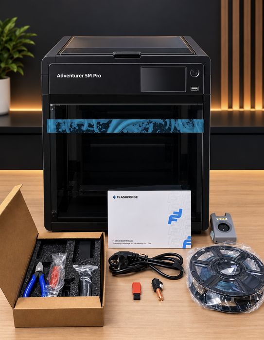 Nowa drukarka 3D Flashforge Adventurer 5M Pro – Fabryczny komplet!