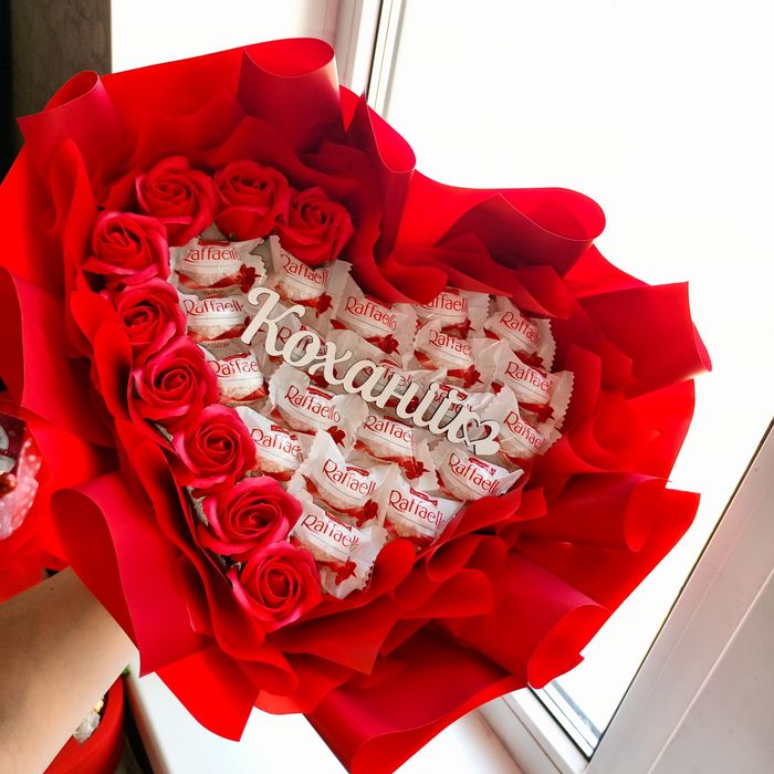 Солодкі букети, букет із цукерок