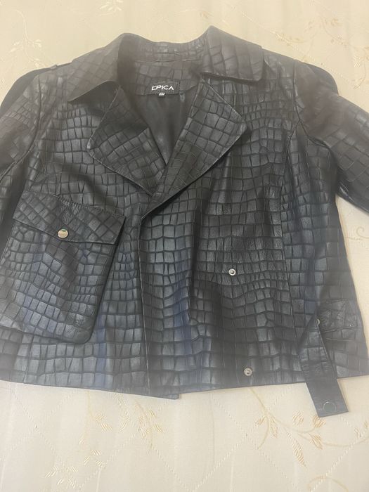 Нова шкіряна стильна куртка косуха