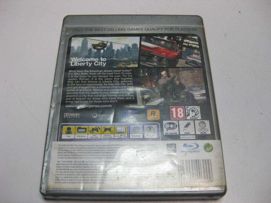 Gra na PS3 PlayStation 3 GTA 4  GTA IV