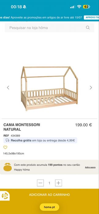 Cama montessoriana