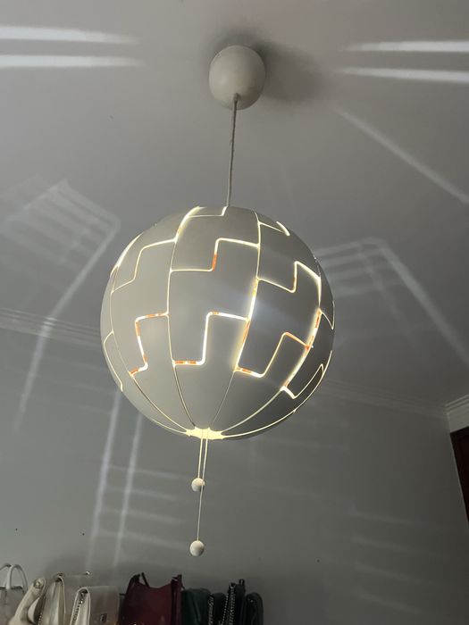 Candeeiro de Teto IKEA PS 2014 (Branco e Laranja) – Como Novo