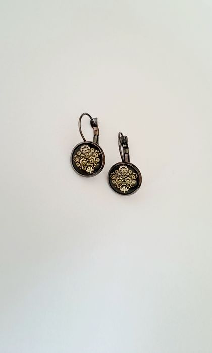 Kolczyki folk łowickie folkowe kwiaty polska