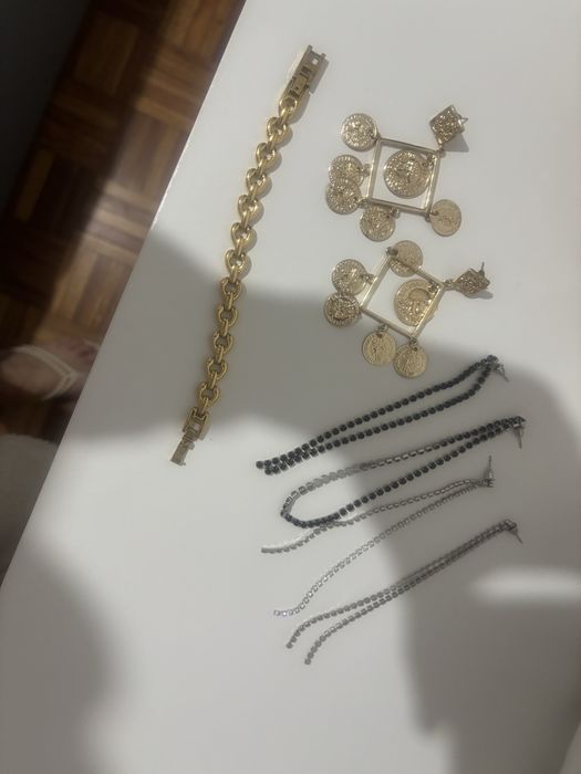 Conjunto bijuteria em aco inoxidavel