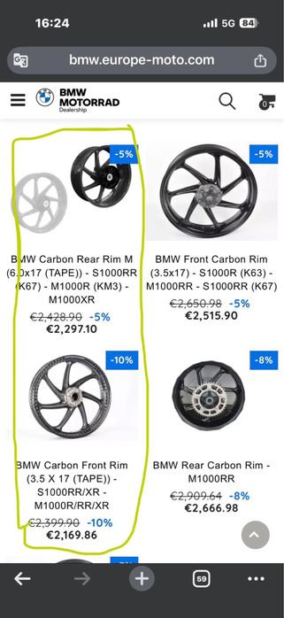 Jantes Carbono BMW XR 1000 de 2024