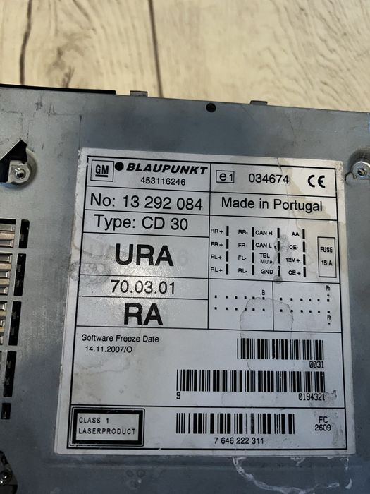 Radio Cd 30 MP3 Opel Astra Vectra C Blaupunkt