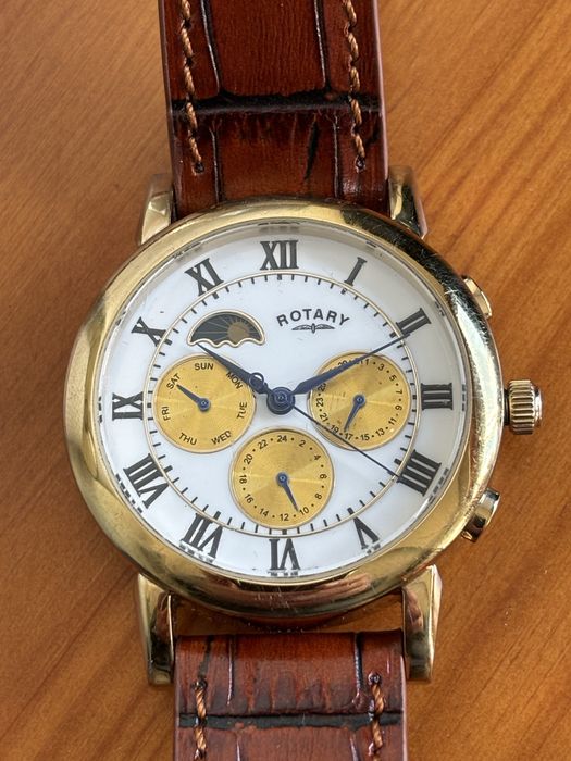 Relogio Rotary automatico fases da Lua