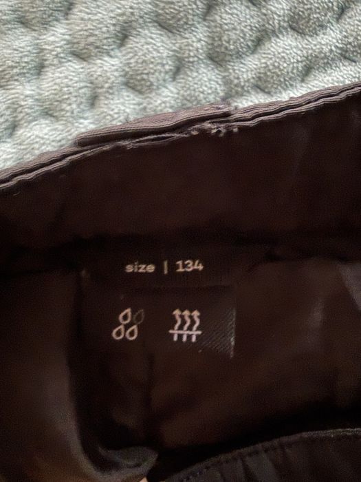 Reima ! Czarne spodnie narciarskie 134