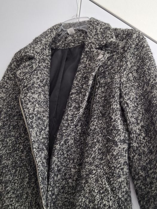 Krótki płaszcz damski H&M M wełniany