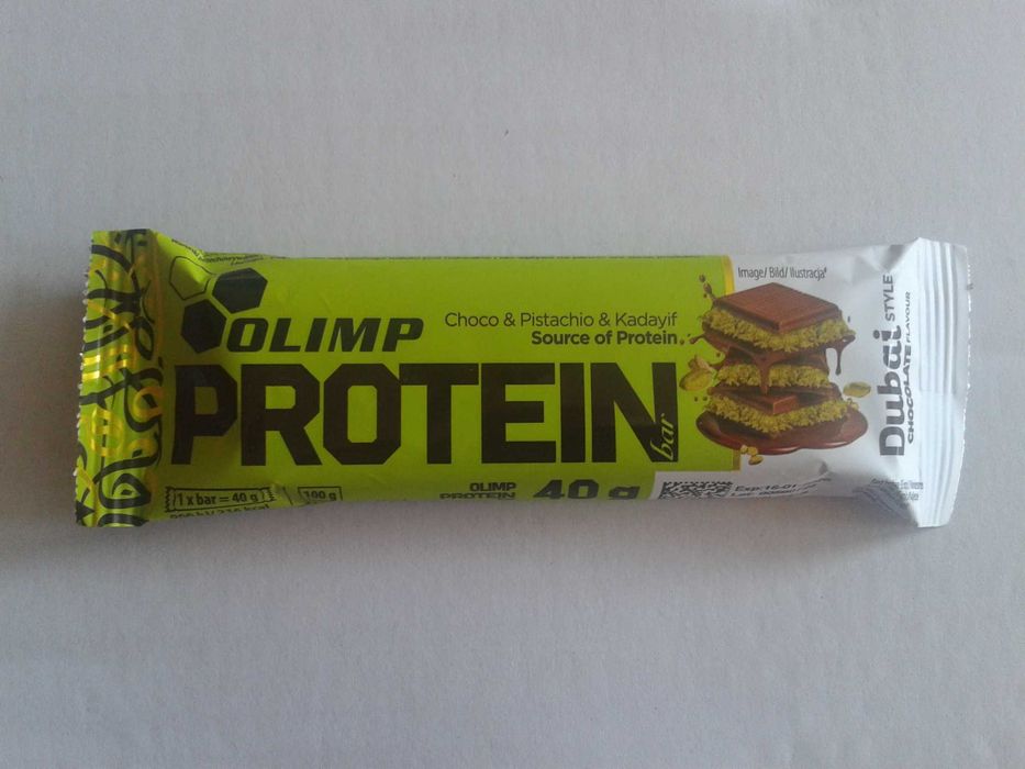 OLIMP PROTEIN BAR Baton białkowy WPC pistacjowy Dubai Style karton 1kg