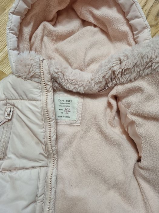 куртка зимова Zara на дівчинку 9-12міс 80р