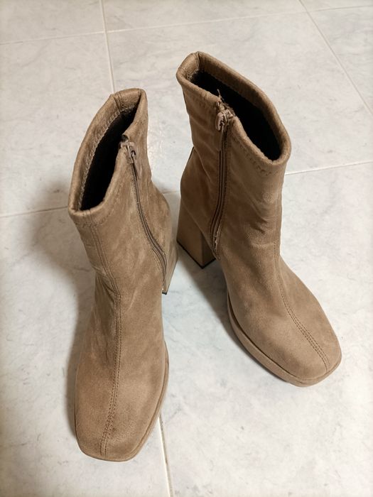 Botas camurça bege