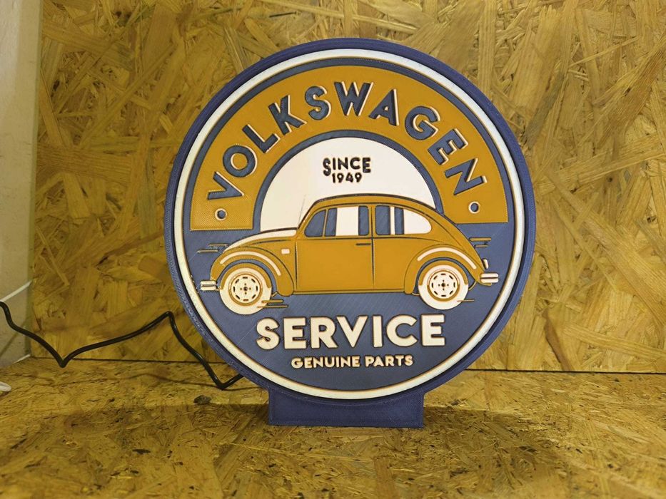 Lightbox Luminaria decorativa VW Volkswagen Service