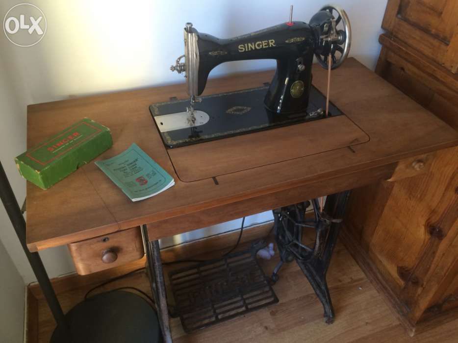 Máquina de Costura Singer Antiga e restaurada Funciona como nova Cascais • OLX Portugal