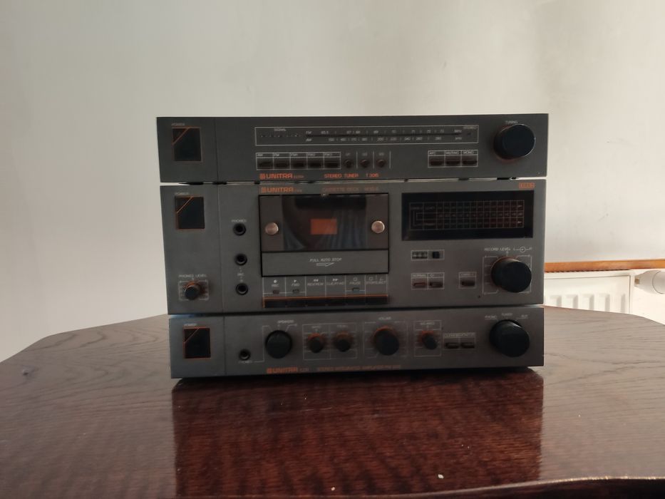 Zestaw muzyczny retro radio radioodtwarzacz kaseta UNITRA