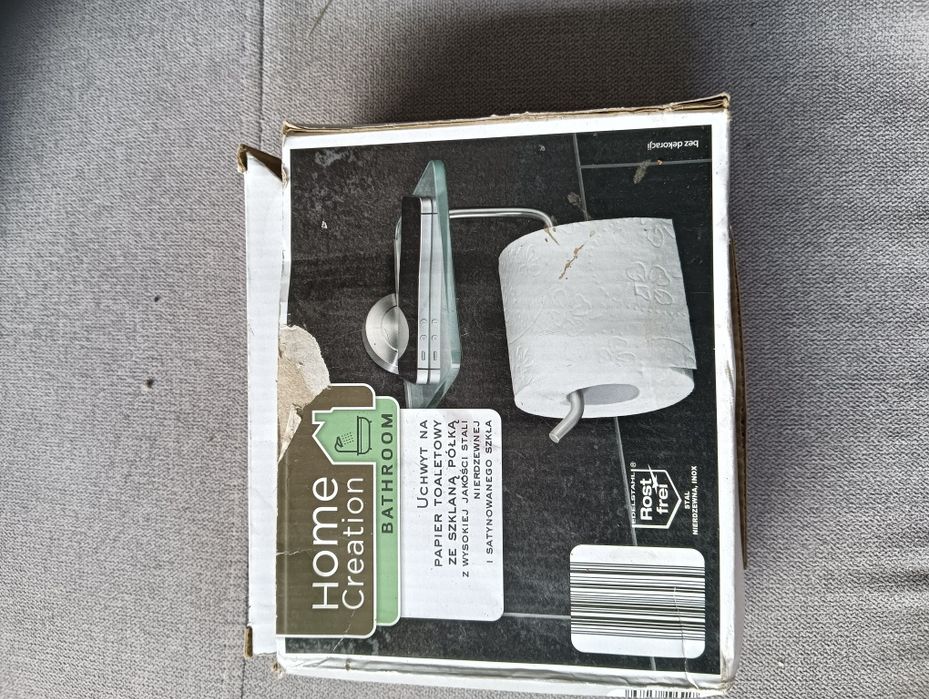 Uchwyt na papier toaletowy z półką