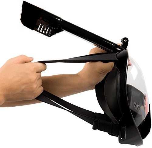 Maska pełnotwarzowa do Nurkowania snorkelingu na całą twarz z RURKĄ