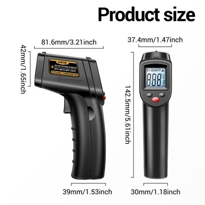 Пірометр безконтактний Aneng TH201. Щуп кулінарний ТР101. Ваги кухонні