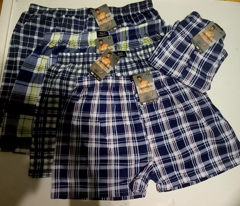 Чоловічі труси сімейні трусы Underwear в клетку  Хлопoк Л -3хл  шортик