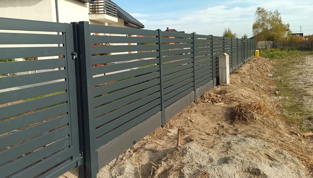 Ogrodzenia panelowe palisadowe betonowe brama furtka grzebieniowe