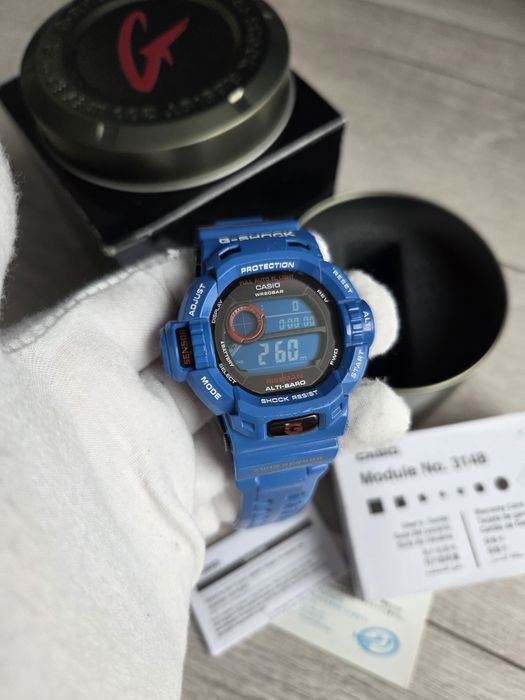 Rzadka Wersja Casio G-Shock G-9200BL-2DR Riseman Set Ładny Stan