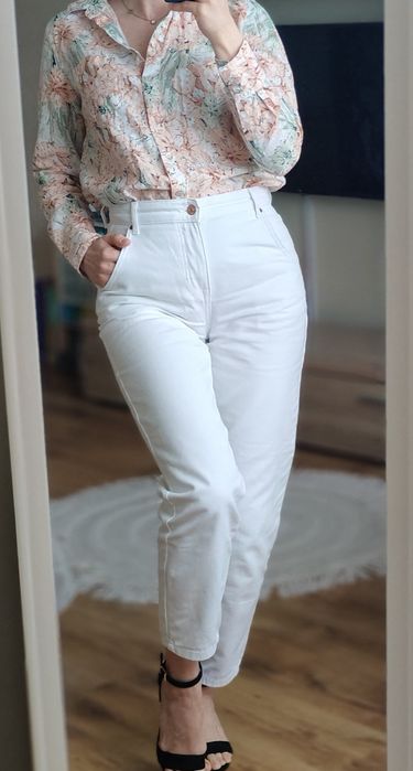 Spodnie jeansowe białe mom fit 36 ONLY