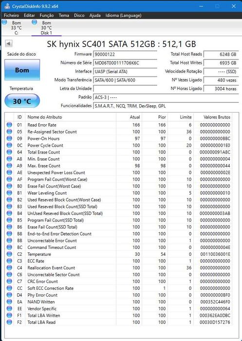 Vários - SSD M.2 2280 SATA 256GB