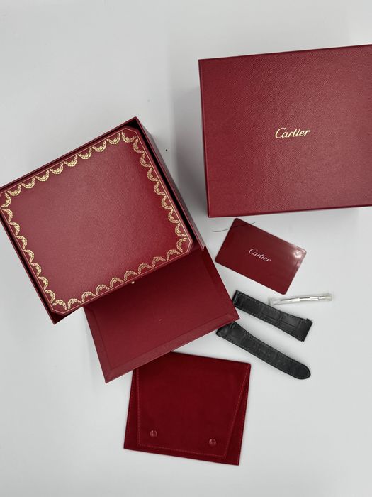 Złoty Cartier Santos Chronogrpah XL pelny set