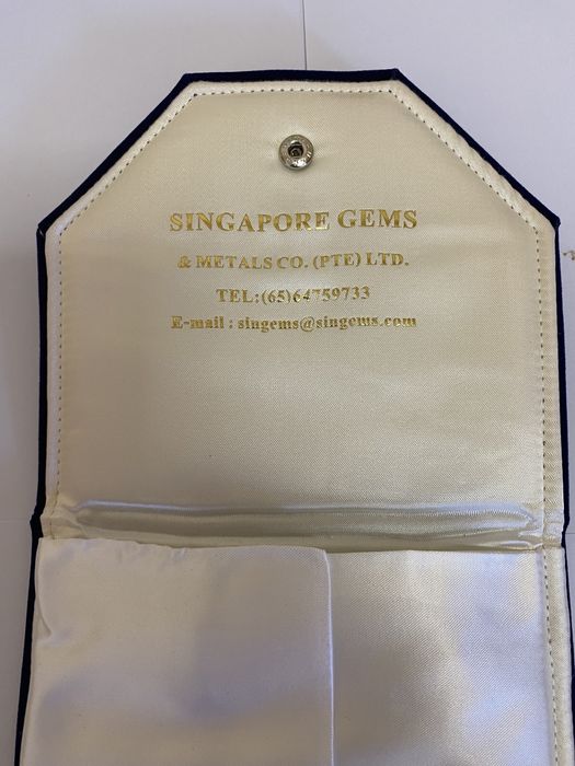 Оксамитовий конверт SINGAPORE GEMS & metals co. (pte) ltd