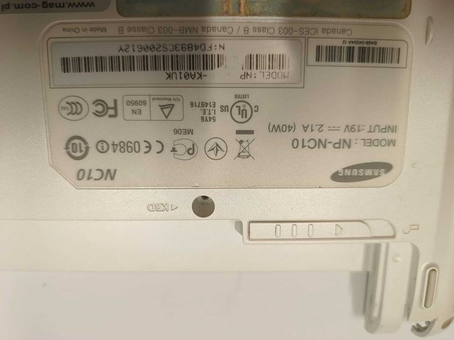 Dolna obudowa laptopa Samsung NC10.