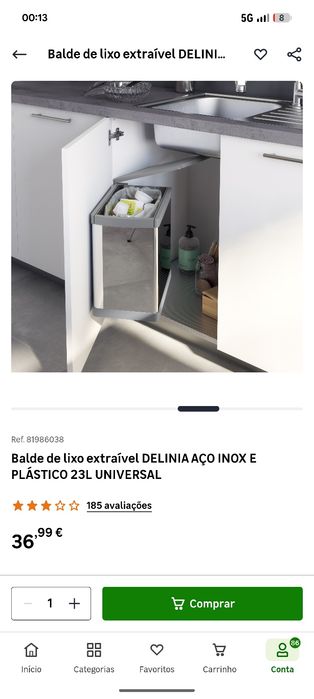 Caixote de lixo em Inox