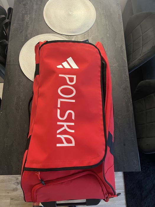 Torba adidas NOC Polska Trolly L - Czerwony, nowa z metką