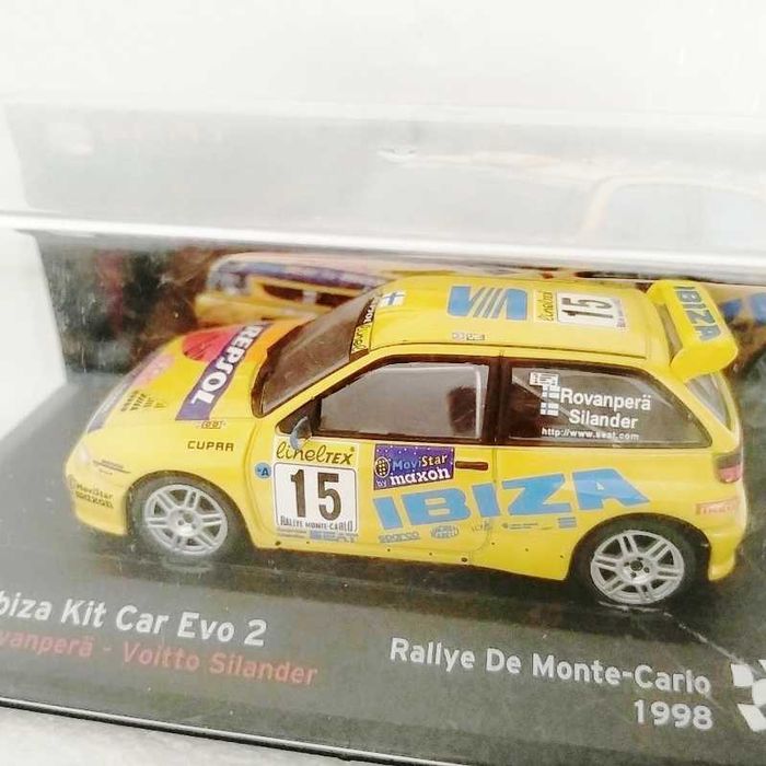Seat Ibiza Kit Car Evo 2 Harri Rovampera e Voitto Silander Rally de Monte Carlo 1998 1:43