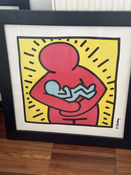 Dwa duże plakaty KEITH HARING w antyramie