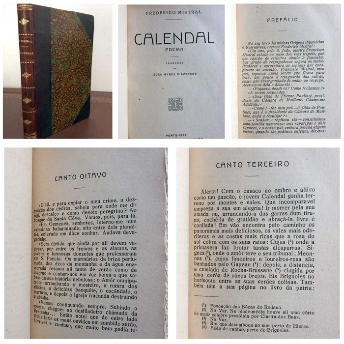 - Mistral, Frédéric. Calendal, Poema, 1927.